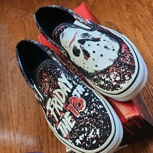 Van's X House Of Terror Friday the 13th slip ons